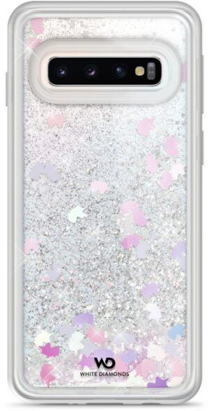 White Diamonds Cover Sparkle für Galaxy S10 unicorns
