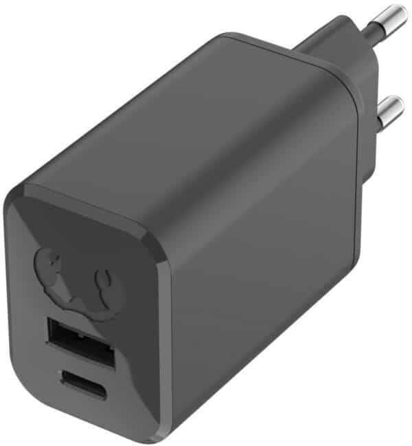 Fresh ´n Rebel USB-A+C GaN Mini Charger (65W) Ice Grey