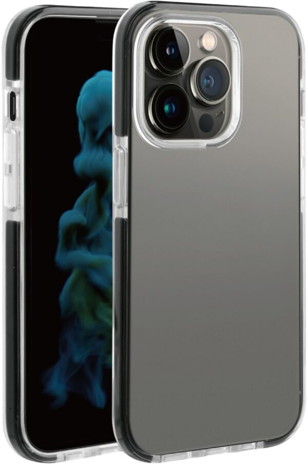 Vivanco Rock Solid Cover für iPhone 14 Pro Max transparent/schwarz