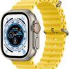 Apple Watch Ultra (49mm) GPS+4G Titan mit Ocean Armband titan/gelb