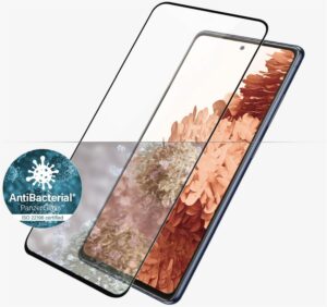 PanzerGlass Displayschutz E2E CF FP antibak für Galaxy S21+ schwarz