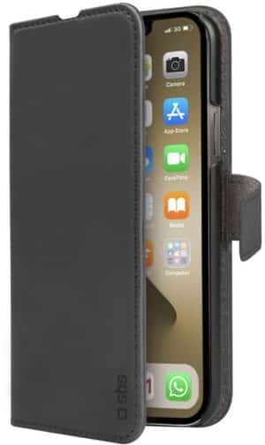 sbs Wallet Bookcase Handy-Klapptasche für iPhone 13 Pro Max schwarz
