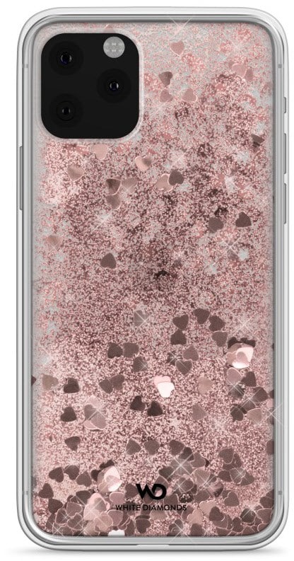 White Diamonds Cover Sparkle für iPhone 11 Pro rose gold hearts