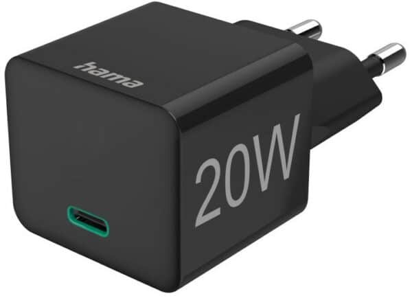 Hama Mini-Schnellladegerät USB-C (20W) schwarz