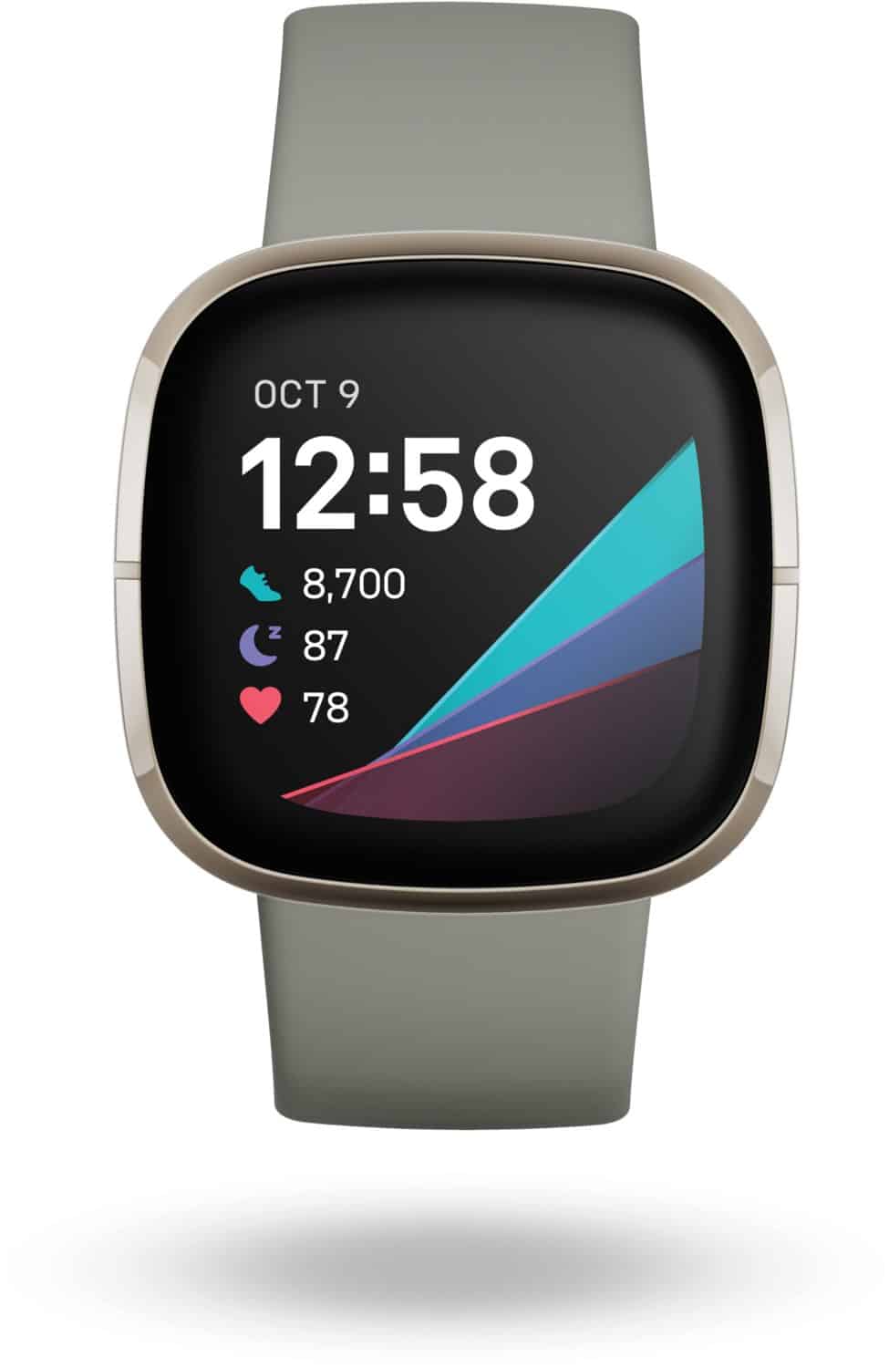 Fitbit Sense Smartwatch salbeigrau/edelstahl silber