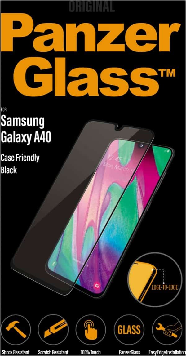 PanzerGlass Displayschutz für Galaxy A40 schwarz