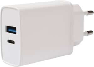 Vivanco Dual Schnellladegerät USB/USB-C weiß