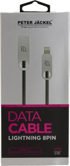 Peter Jäckel Metal High End USB-Lightning-Kabel anthrazit