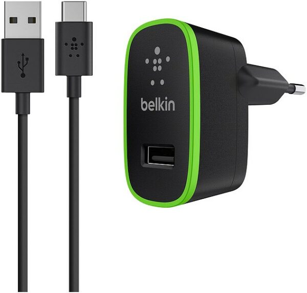 Belkin Netzladegerät 2.1A inkl. USB-C Kab. schwarz