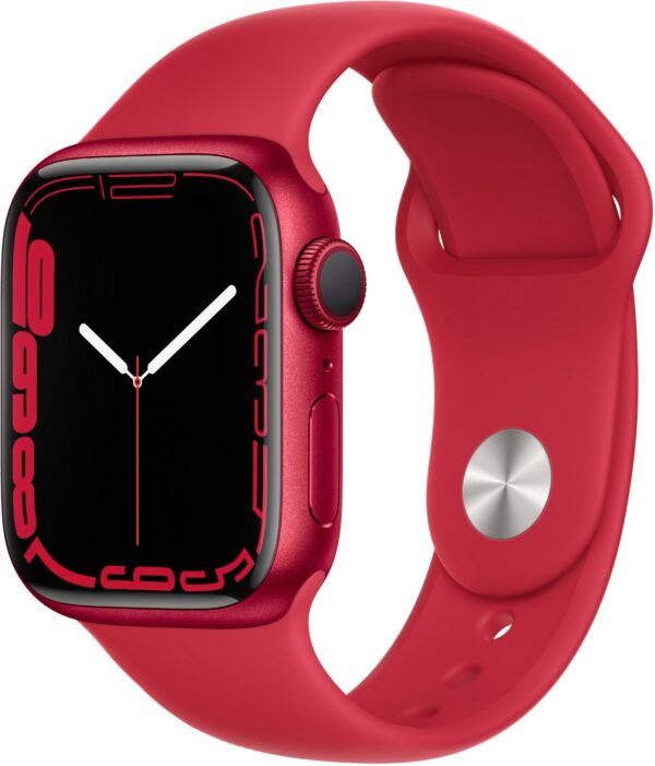 Apple Watch Series 7 (41mm) GPS (PRODUCT)RED Alu mit Sportarmband rot