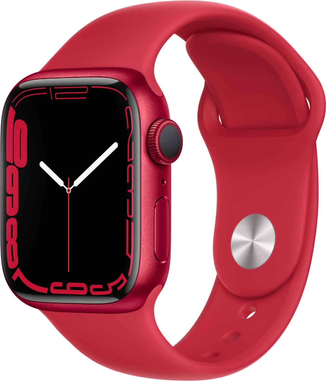 Apple Watch Series 7 (41mm) GPS (PRODUCT)RED Alu mit Sportarmband rot