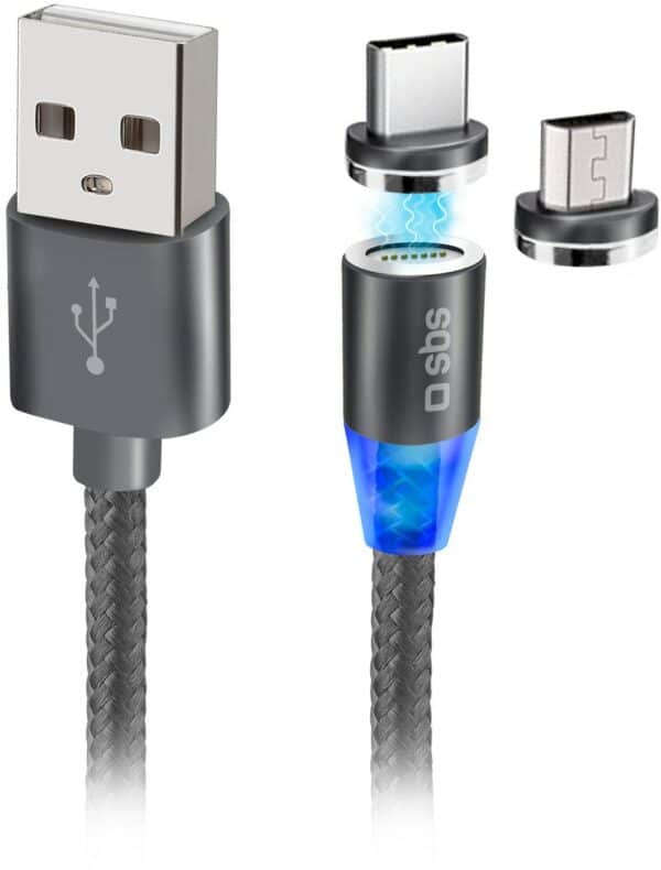 sbs USB > USB-C/Micro-USB Kabel (1m) schwarz