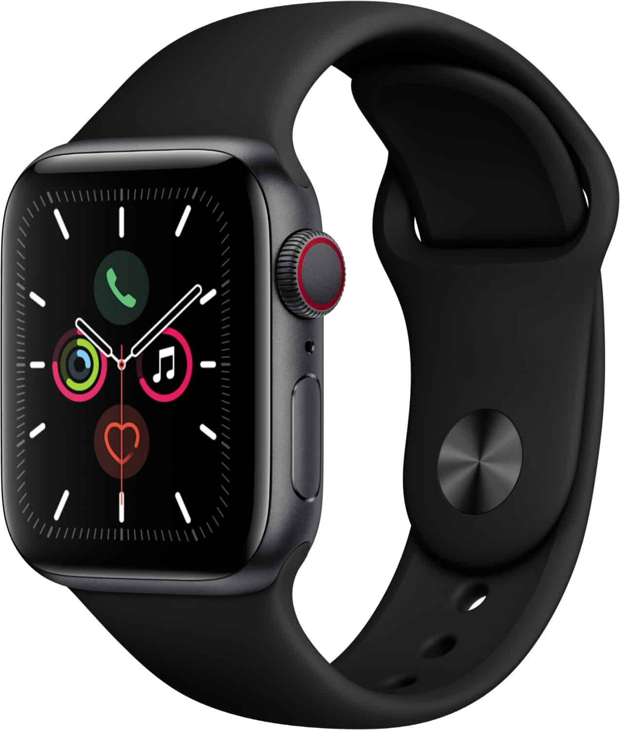 Apple Watch Series 5 (40mm) GPS+4G mit Sportarmband spacegrau/schwarz